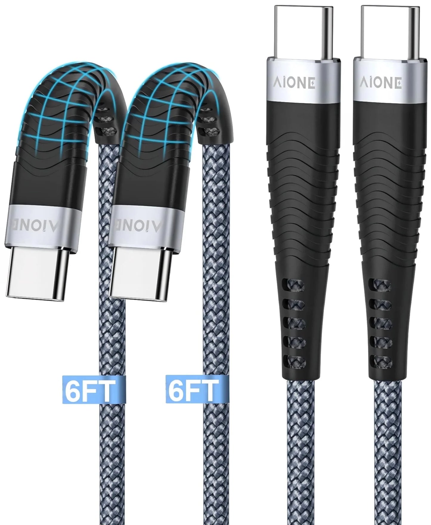 Usb C to Usb C Cable, [2Pack 6FT] 60W Fast Charging