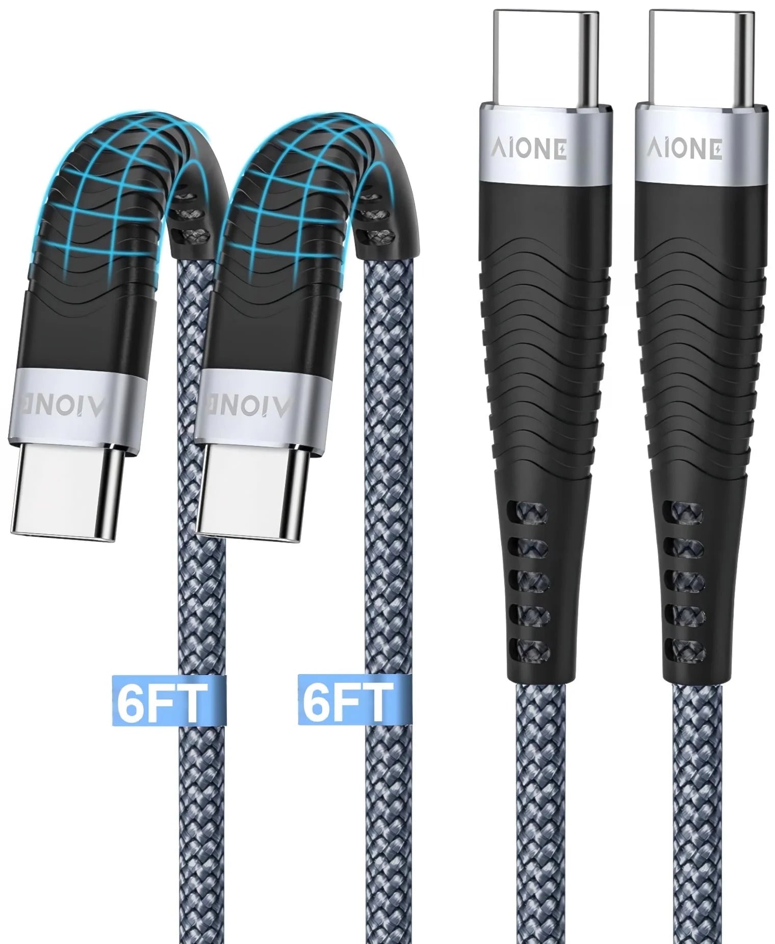 Usb C to Usb C Cable, [2Pack 6FT] 60W Fast Charging